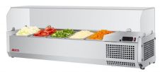 Turbo Air CTST-1200G-N, 47-inch Counter Top Salad Table Refrigerator, Clear Hood, Pan.25,.5