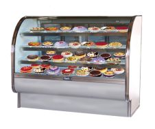 Leader CVK57-SC, 57x35x50-Inch Refrigerated Bakery Display Case, Curved Glass, ETL Listed