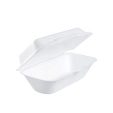 Dart 99HT1R 10x5x3-Inch Performer White Hoagie Foam Container With A Removable Hinged Lid, 500/CS
