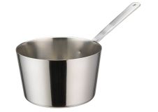 Winco DCWB-103S, 4-Inch Dia Stainless Steel Mini Taper Sauce Pan with Long Handle