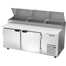 Beverage Air DP72HC, 72-Inch 2 Door Counter Height Refrigerated Pizza Prep Table