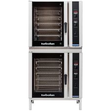 Moffat E35D6-26-2, Turbofan Double Deck Full Size Digital Convection Oven with Steam Injection and Stainless Steel Stand, 208V, 22.4 kW