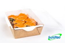 SafePro ECOOPSALAD800, Kraft Salad Box with Clear Lid, 250/CS