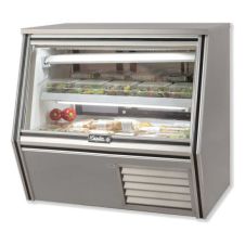 Leader ERCD48ES, 48-Inch Refrigerated Slanted Glass Counter Deli Case with 1 Shelf