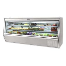 Leader ERHD118ES-R, 118-Inch Remote Refrigerated Slanted Glass High Deli Case with 2 Shelves