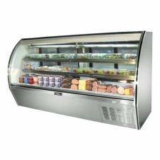 Leader ERHD94-R, 94-Inch Remote Refrigerated Slanted Glass High Deli Case with 2 Shelves