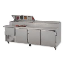 Leader ESPT96, 96x36x43-Inch Refrigerated Pizza Preparation Table, Stainless Steel Top, EA