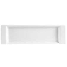 C.A.C. F-3S, 12x3.5-Inch White Porcelain Tasting Tray with Handles, 2 DZ/CS