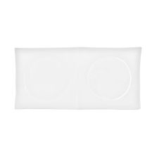 C.A.C. F-P2, 11.5x5-Inch White 2-Section Tasting Platter, 3 DZ/CS