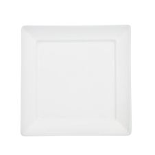 C.A.C. F-SQ16, 10.25-Inch Bone White Square Porcelain Plate, DZ