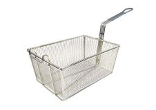 WincРѕ FB-35, 13.25-Inch Stainless Steel Fry Basket, Coated Handle, Green, NSF
