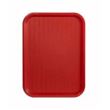 Winco FFT-1014R, 10x14-Inch Red Plastic Fast Food Tray