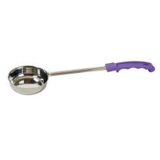 Winco FPS-4P, 4-Ounce Solid Stainless Steel Food Portioner with Purple Handle, Allergen Free