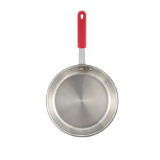 Winco FPT3-12, 12-Inch 3-Ply Fry Pan with Red Silicone Sleeve