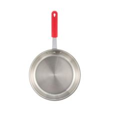 Winco FPT3-8, 8-Inch 3-Ply Fry Pan with Red Silicon Sleeve