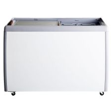 Omcan FR-CN-0360-R, 50-inch Flat Glass Top Ice Cream Display Chest Freezer, 13.1 Cu.Ft