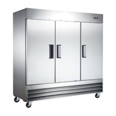 Omcan FR-CN-2057-HC, 81-inch 3 Solid Doors Stainless Steel Reach-In Freezer, 72 Cu.Ft
