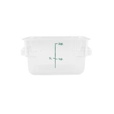 C.A.C. FS1P-SQ2C, 2 Qt Polycarbonate Clear Square Food Storage Container
