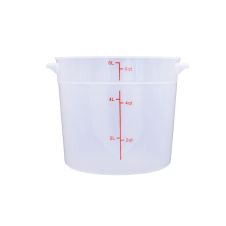 C.A.C. FS2P-6T, 6 Qt Polypropylene Clear Round Food Storage Container