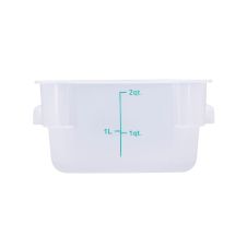 C.A.C. FS2P-SQ2T, 2 Qt Polypropylene Clear Square Food Storage Container