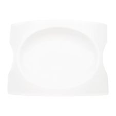 C.A.C. FSB-10, 10x7.25-Inch Super White Porcelain Platter, 6 PC/CS