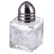 Winco G-100, 0.5-Ounce 2-Inch High Square Salt and Pepper Shaker with Chrome Top, 1 Dozen