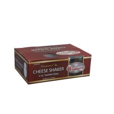 Winco G-307, 6-Ounce Glass Cheese Shaker with Perforated Stainless Steel Top, 1 DZ