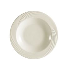 C.A.C. GAD-120, 24 Oz 12-Inch Bone White Round Porcelain Soup Plate, DZ