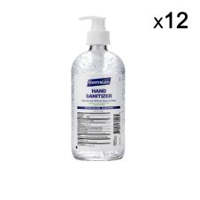 Germium GRB16 16 Oz Gel Hand Sanitizer Plastic Bottle w/Pump, 70% Isopropyl Alcohol, 12/CS