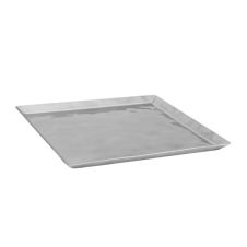 Winco HPS-13, 13.25x13.25x0.6-Inch Square Display and Server Tray, Hammered Steel