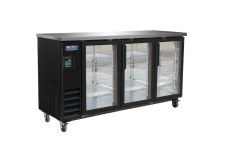 IKON IBB73-3G-24, 73-inch 3 Glass Swing Doors Back Bar Refrigerator