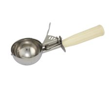 Winco ICD-10, 3.75-Ounce Ice Cream Disher with Ivory Handle, Size 10, NSF
