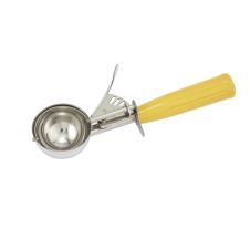 Winco ICD-20, 2-Ounce Ice Cream Disher with Yellow Handle, Size 20, NSF