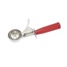Winco ICD-24, 1.75-Ounce Ice Cream Disher with Red Handle, Size 24, NSF