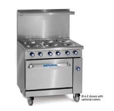 Imperial IR-6-E, Electric Range, cETLus, ETL, CE (Casters are not included)