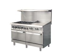 IKON IR-6B-24MG-60 60-inch 6-Burners Gas Range with 2 Ovens and 24-inch Griddle