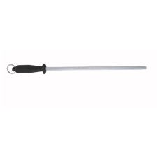 Winco K-14S, 14-Inch Sharpening Steel with Black Handle