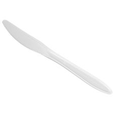 Dart K6BW, Style Setter Medium Weight White Polypropylene Knives, 1000/CS