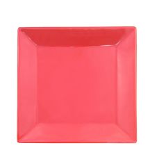 C.A.C. KC-16-R, 10-Inch Red Stoneware Square Plate, DZ