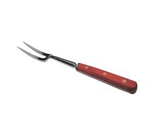 Winco KCF-12, 12-Inch Two-Tine Forged Cook's Fork with Wooden Handle