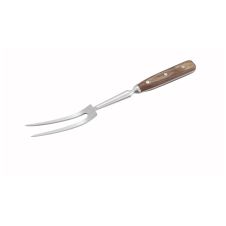 Winco KCF-14, 14-Inch Two-Tine Forged Cook's Fork with Wooden Handle