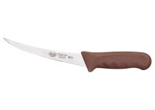 Winco KWP-60N, 6-Inch Stal High Carbon Steel Flexible Curved Boning Knife, Polypropylene Handle, Brown, NSF