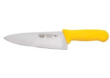 Winco KWP-80Y, 8-Inch Stal High Carbon Steel Chefs Knife, Polypropylene Handle, Yellow, NSF