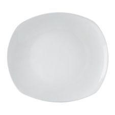 C.A.C. KYT-8, 8-Inch White Porcelain Coupe Curved Rectangular Plate, 2 DZ/CS