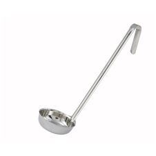 Winco LDFB-4, 4-Ounce Stainless Steel Flat Bottom One-Piece Ladle