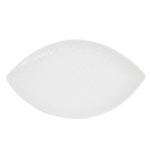 C.A.C. LFD-10, 10-Inch New Bone White Porcelain Leaf Dish, DZ