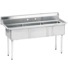 L&J LJ1818-3 18x18-inch Stainless Steel 3-Compartment Sink