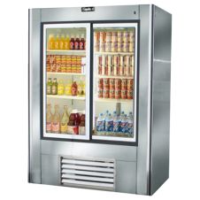 Leader ESLS54, 54x30x75-Inch Refrigerated Soda Merchandiser, Double Sliding Glass Door, ETL Listed