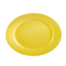 C.A.C. LV-51-Y, 15-Inch Yellow Stoneware Oval Platter, DZ