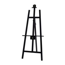 Winco MBBE-3, Tripod Display Easel with Wooden Frame, Mahogany Finish